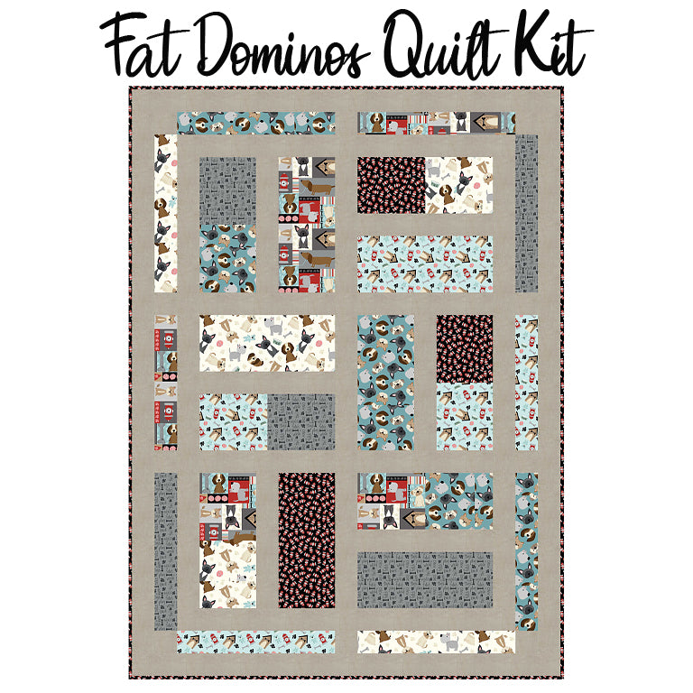 Fat Dominos Quilt Kit with Paw-sitively Awesome from Studio E