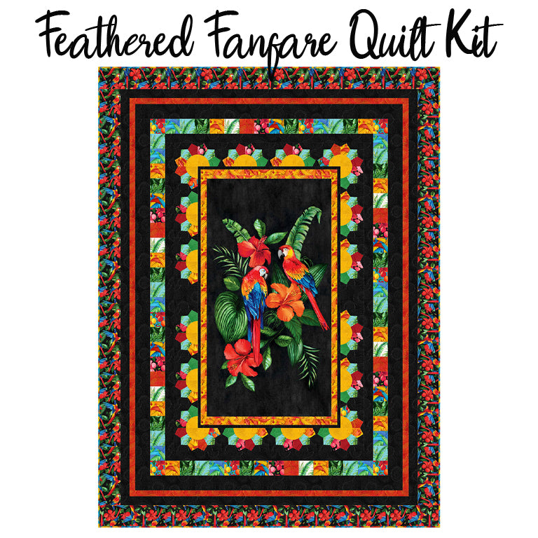 Feathered Fanfare Quilt Kit with Tropical Paradise from Windham