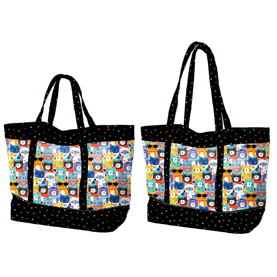 Fe-Line Frisky Packed Cats Tote Bag Kit from Wilmington
