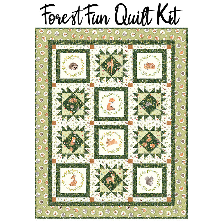 Forest Fun Quilt Kit with Woodland Babes from Northcott