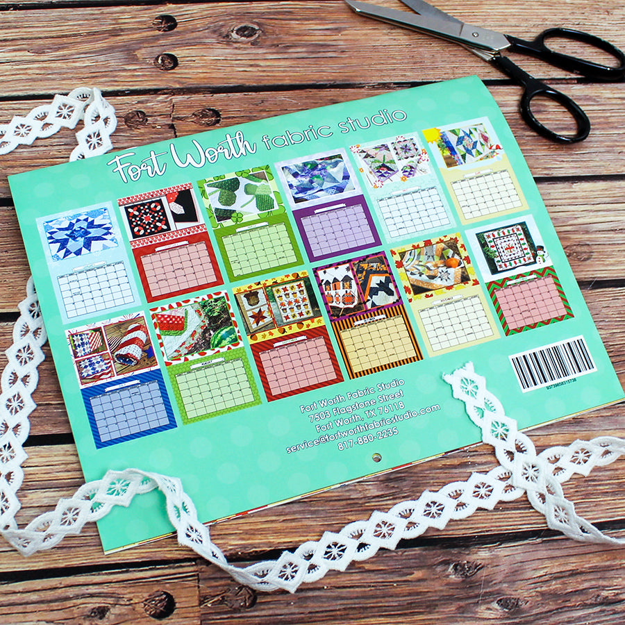 2024 Fort Worth Fabric Studio Calendar with Monthly Discount Codes