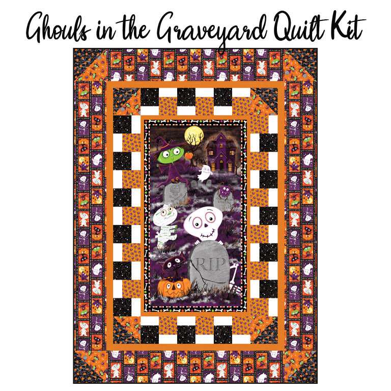 Ghouls in the Graveyard Quilt Kit with Graveyard Ghouls from Studio E