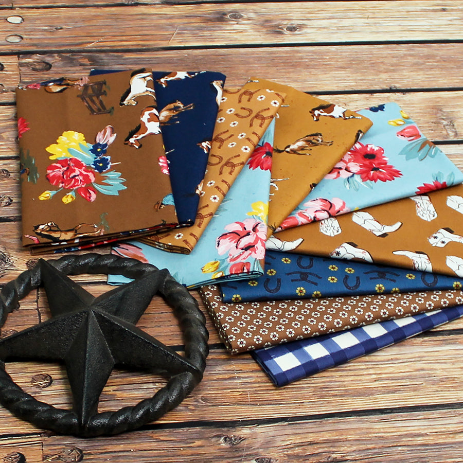 Giddy Up, Girl Fat Quarter Bundle from Fort Worth Fabric Studio