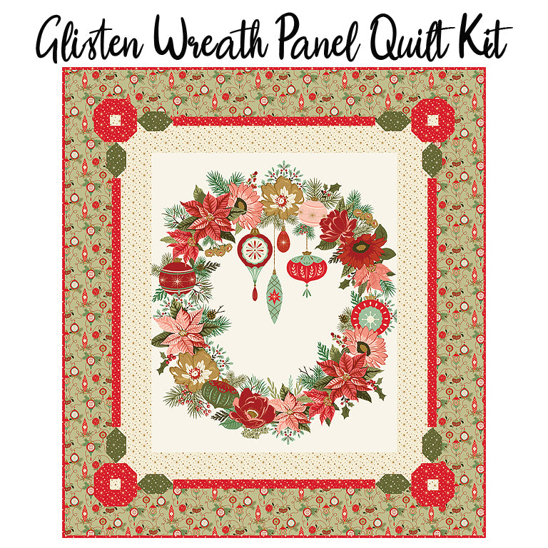 Glisten Wreath Panel Quilt Kit with Glisten from Riley Blake