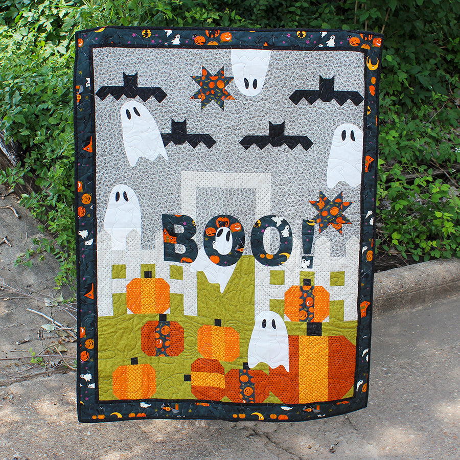 Halloween is Coming Quilt Kit with No Tricks, Just Treats from Henry Glass