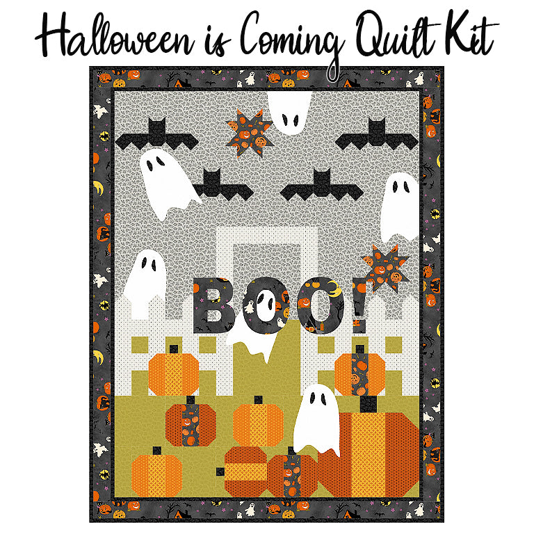 Halloween is Coming Quilt Kit with No Tricks, Just Treats from Henry Glass