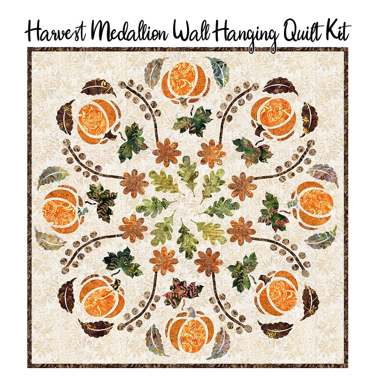 Harvest Medallion Wall Hanging Quilt Kit with Tonga Hayride Batiks from Timeless Treasures