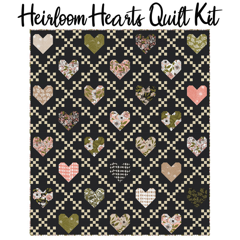 Heirloom Hearts Quilt Kit with Botany from Moda