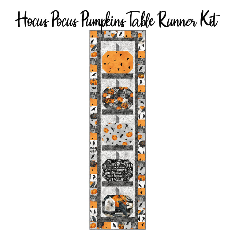 Hocus Pocus Pumpkins Table Runner Kit with Spellbound from Northcott