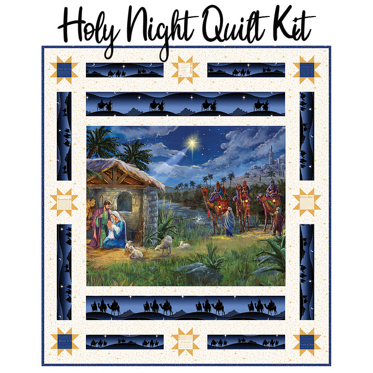 Holy Night Quilt Kit with Christmas Wishes Nativity from Riley Blake