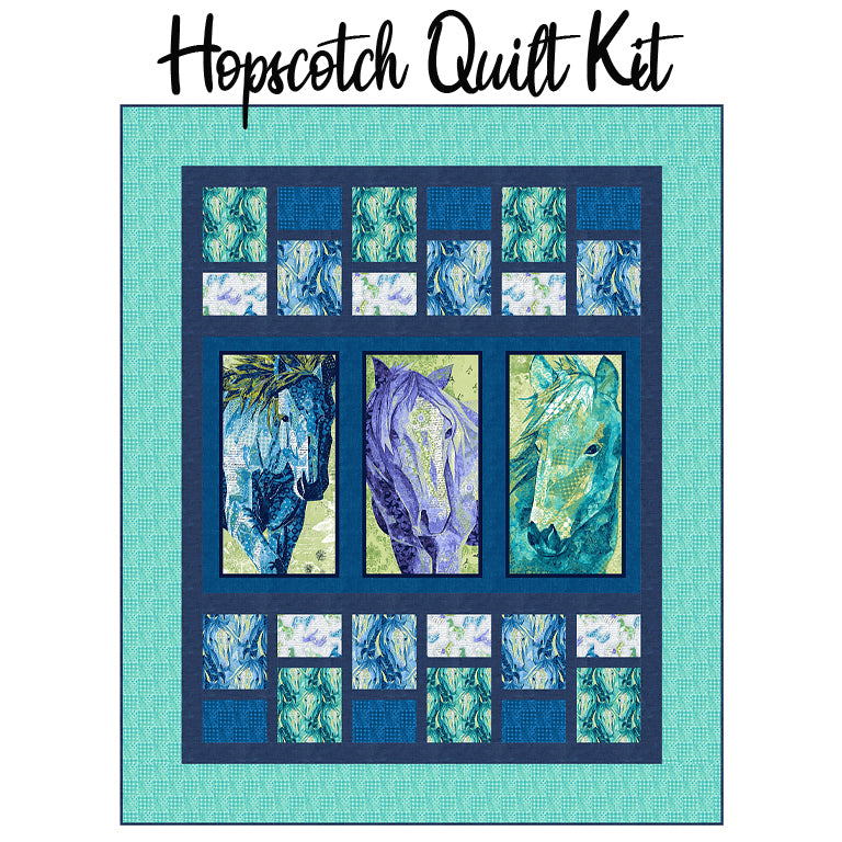 Hopscotch Quilt Kit with Dream Horses from Studio E
