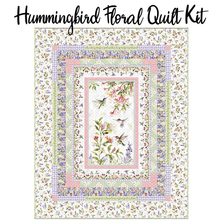 Hummingbird Floral Quilt Kit from Wilmington