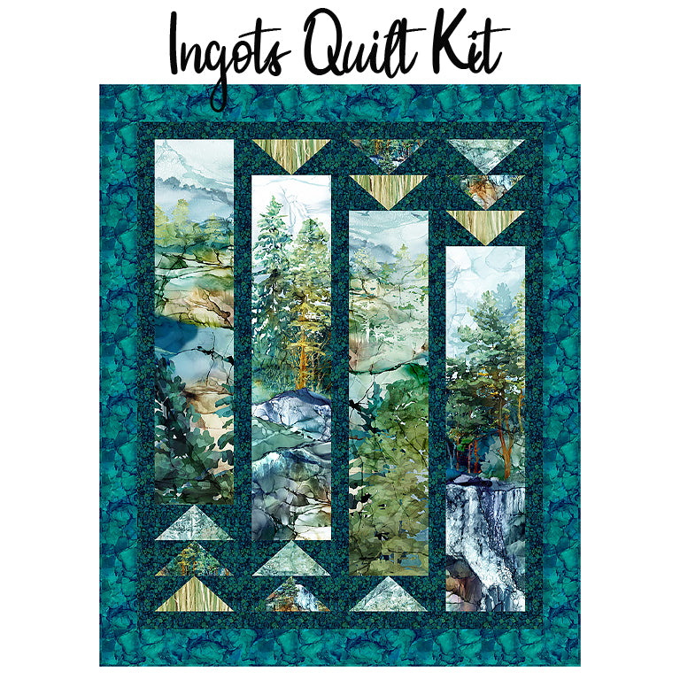 Ingots Quilt Kit with Cedarcrest Falls from Northcott