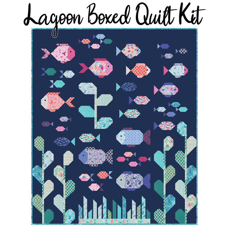 Lagoon Boxed Quilt Kit with Reef from Moda