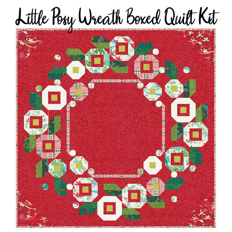 Little Posy Wreath Boxed Quilt Kit with Winterly from Moda