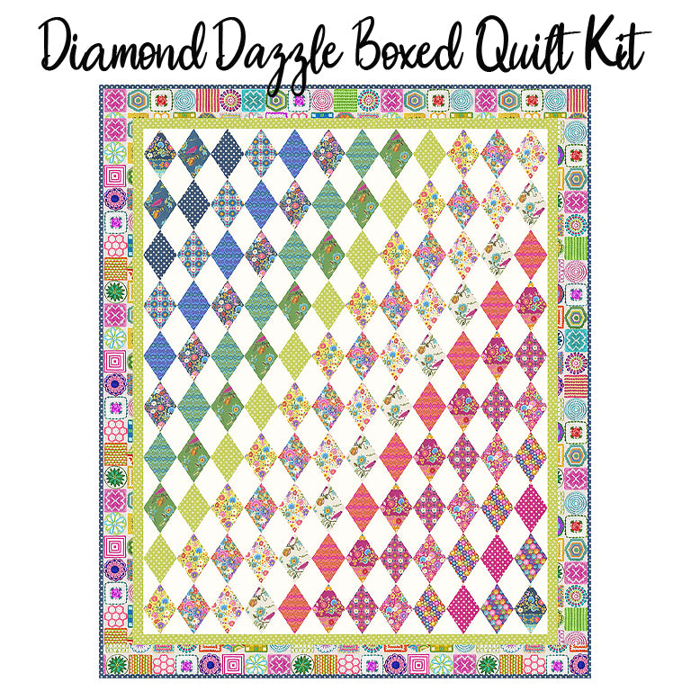 Diamond Dazzle Boxed Quilt Kit with Vintage Soul from Moda