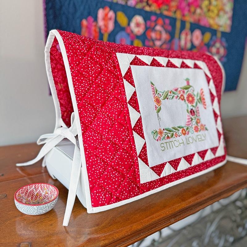 Stitch Lovely Floral Sewing Machine Cross Stitch and Fabric Kit by Robin Pickens