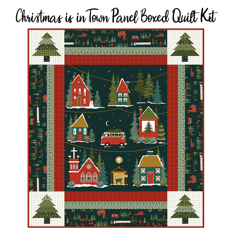 Christmas is in Town Panel Boxed Quilt Kit from Riley Blake