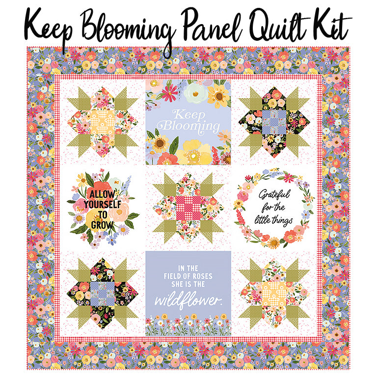 Keep Blooming Panel Quilt Kit with Flora No. 6 from Riley Blake