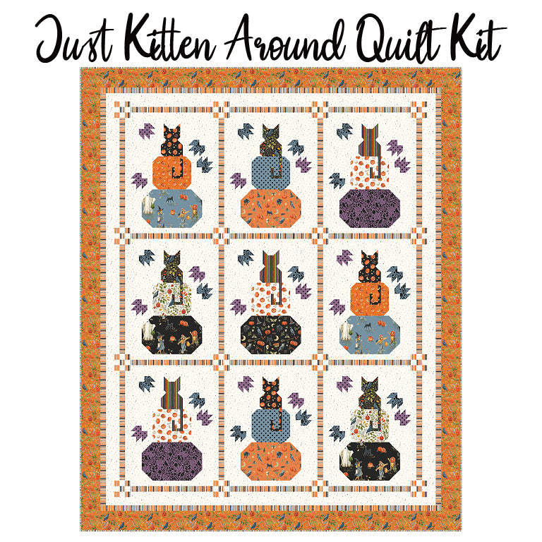 Just Kitten Around Quilt Kit with Trick or Treat from Riley Blake