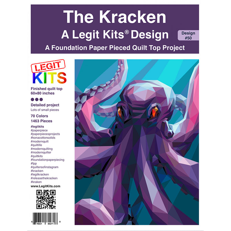 The Kracken Foundation Paper Pieced Quilt Pattern by Legit Kits Design