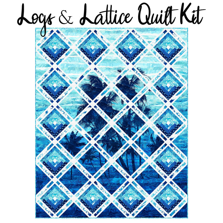 Logs & Lattice Quilt Kit with Palm Beach from Northcott