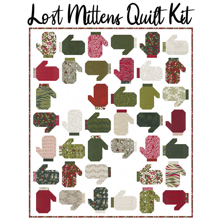 Lost Mittens Quilt Kit with Pine Valley from Moda