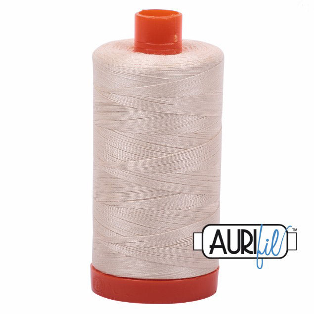 Aurifil Cotton Mako Thread Light Sand 50wt MK50-2000