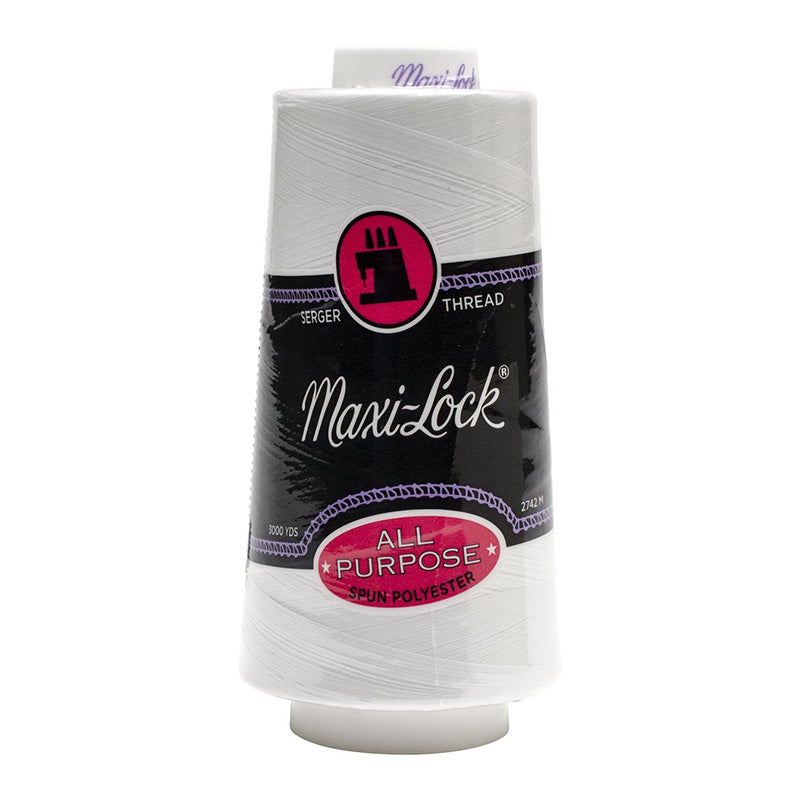 Maxi-Lock All Purpose Serger Thread Cone White