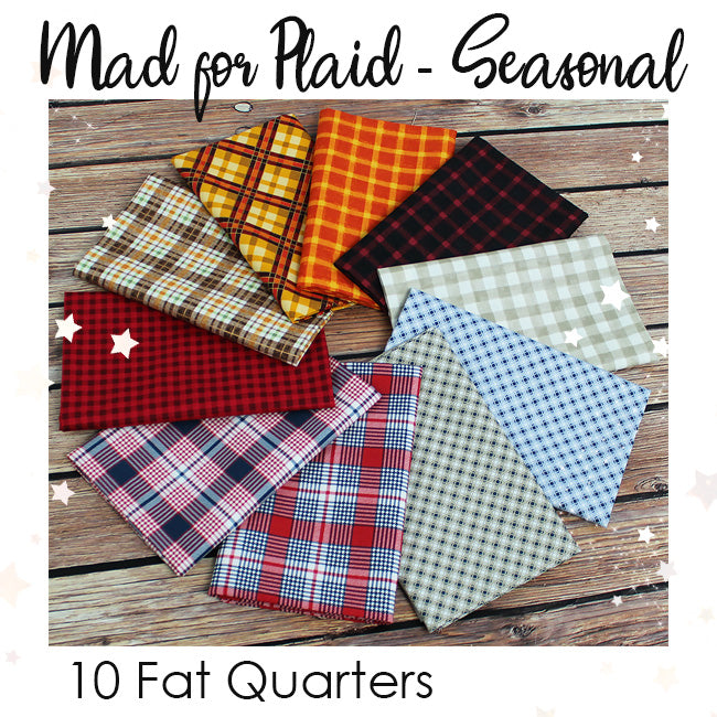 Mad for Plaid Seasonal Fat Quarter Bundle from Fort Worth Fabric Studio