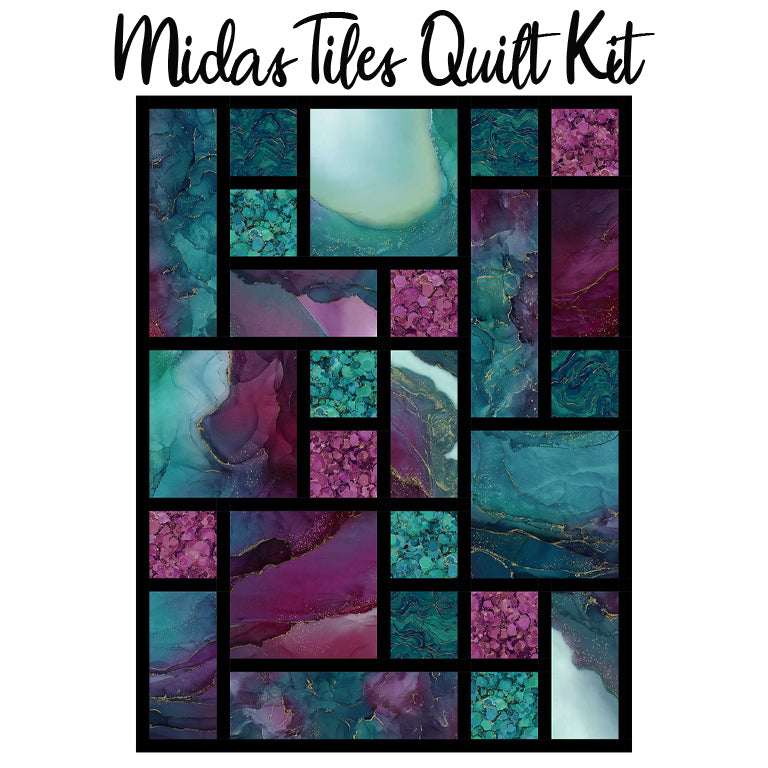 Midas Tiles Quilt Kit with Midas Touch from Northcott
