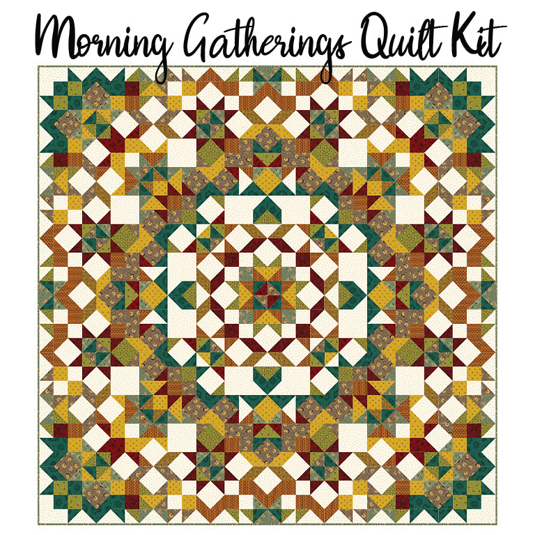Morning Gatherings Quilt Kit with Autumn Farmhouse from Henry Glass