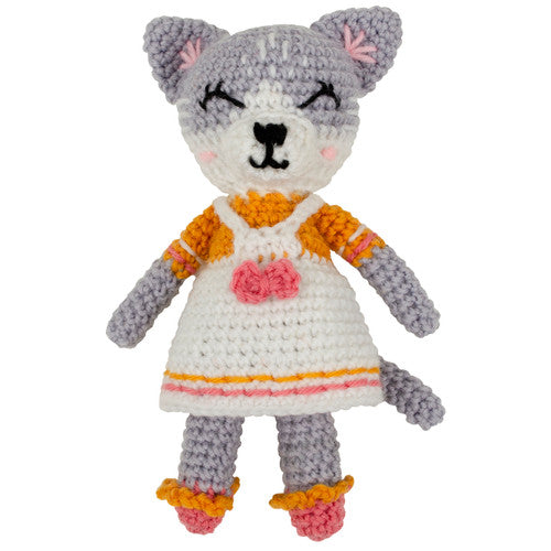 Pink Cat Crochet Kit by Needle Creations