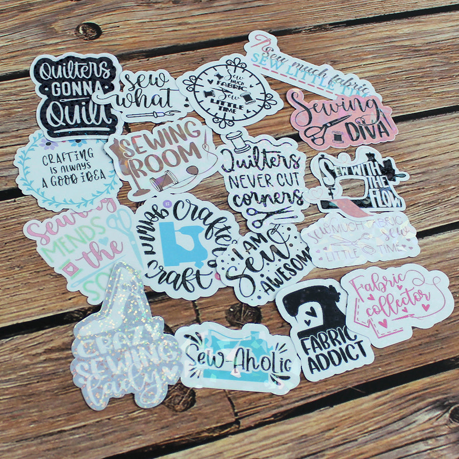 Sewing Theme Stickers Pack of 20