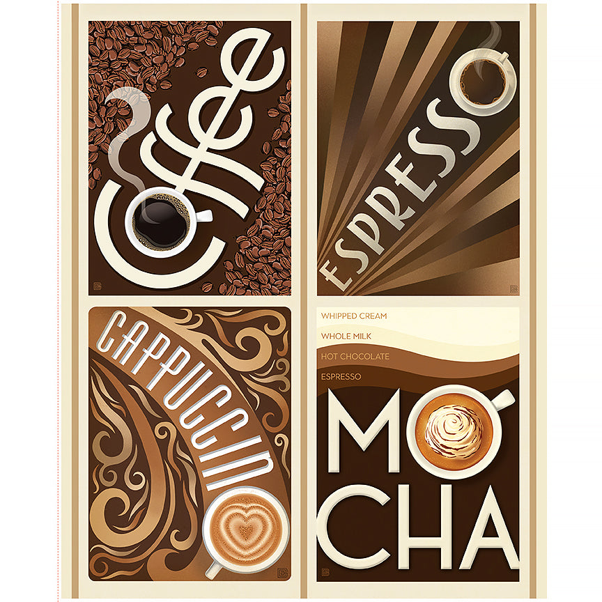 Coffee Time 35 ½" Panel Multi