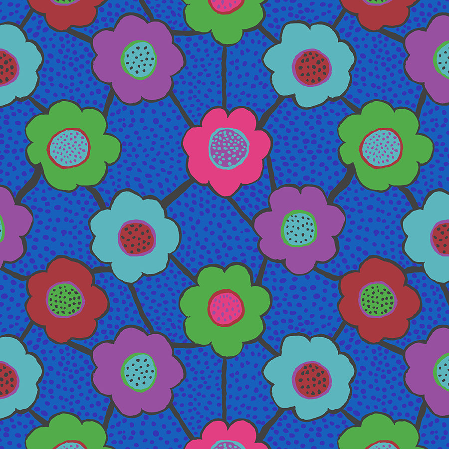 Kaffe Fassett Collective Floral Connections Blue