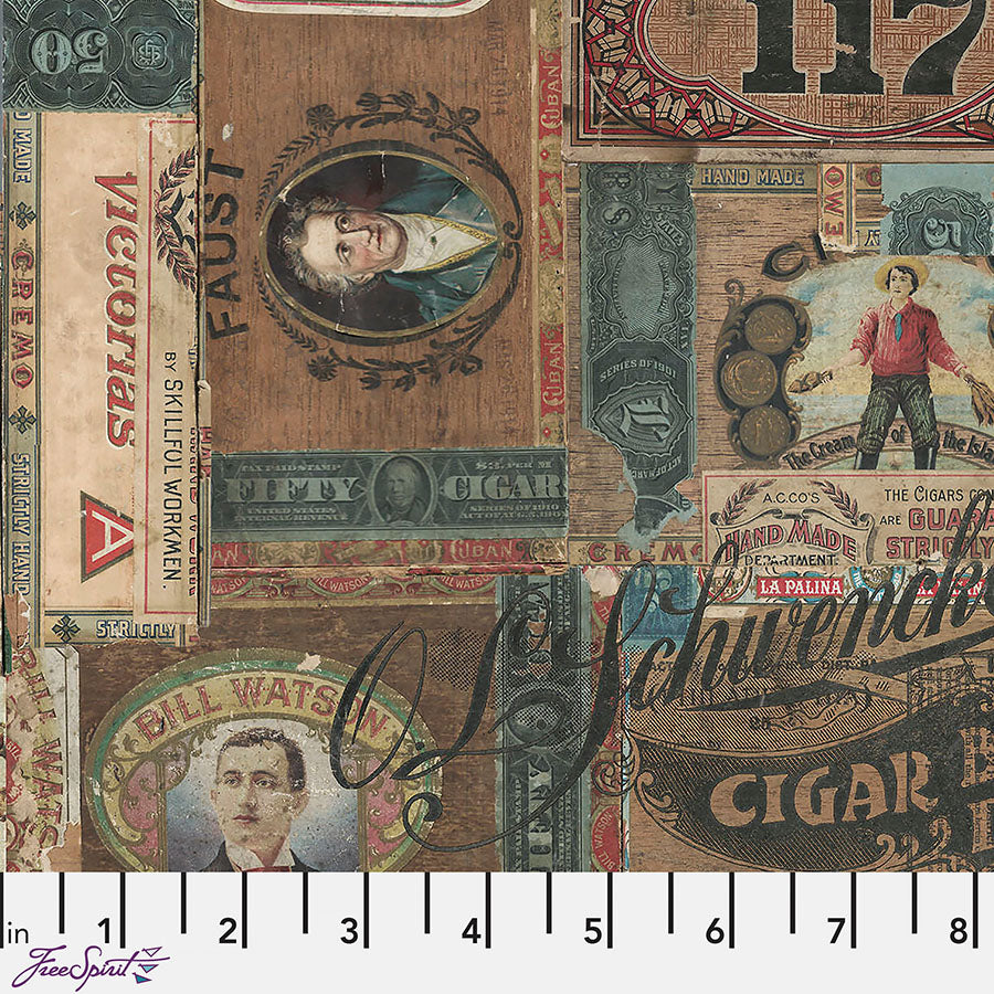 Foundations Cigar Box Labels Multi Free Spirit Fort Worth Fabric Studio
