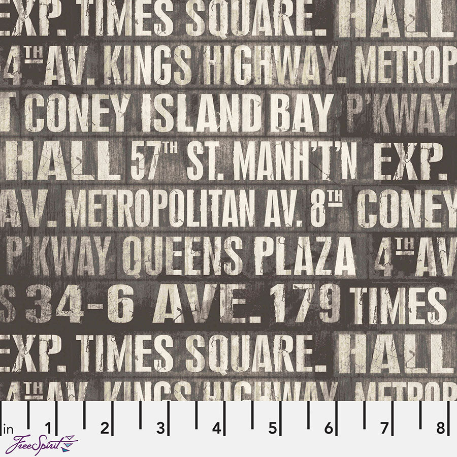 Monochrome Subway Signs Charcoal