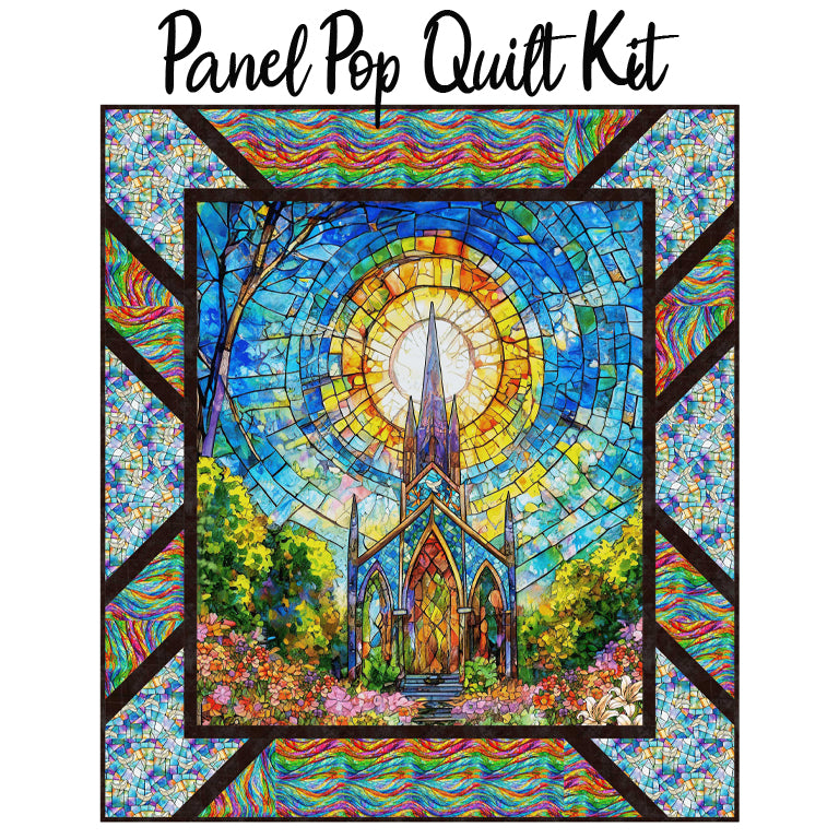 Panel Pop Quilt Kit with Faith in Full Color from Henry Glass