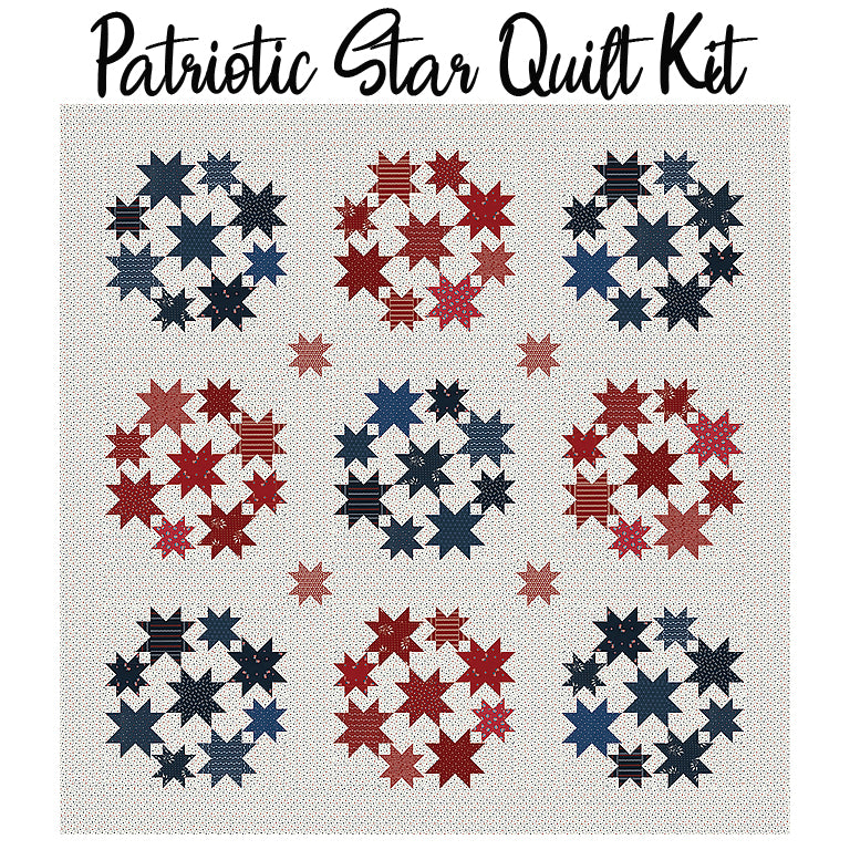 Patriotic Star Quilt Kit with American Gatherings II from Moda