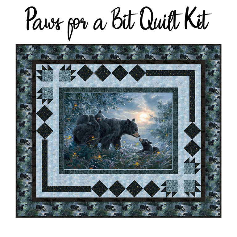 Paws for a Bit Quilt Kit with Moonlight Kisses from Northcott