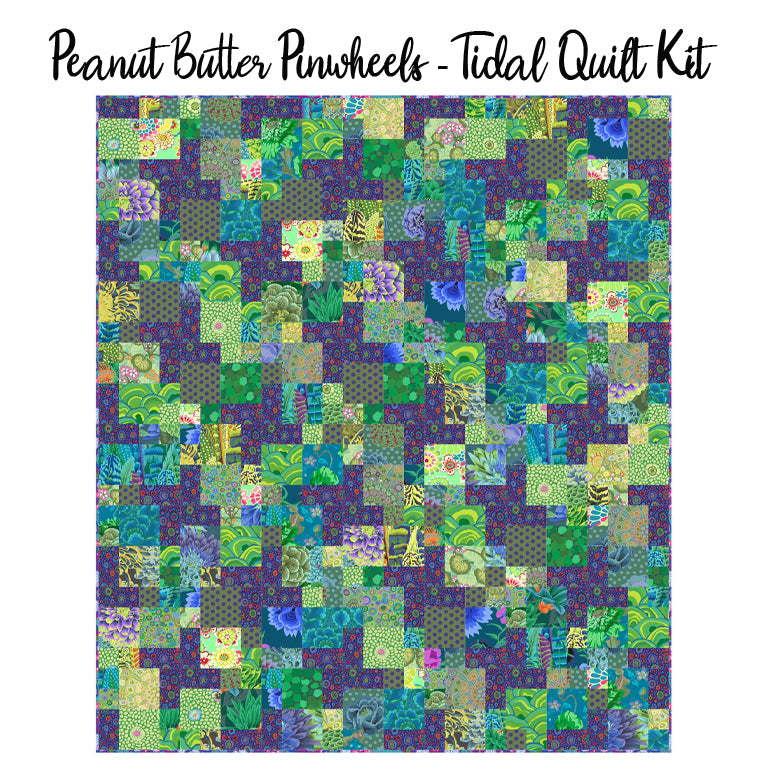 Peanut Butter Pinwheels - Tidal Quilt Kit with Kaffe Fassett Collective from Free Spirit
