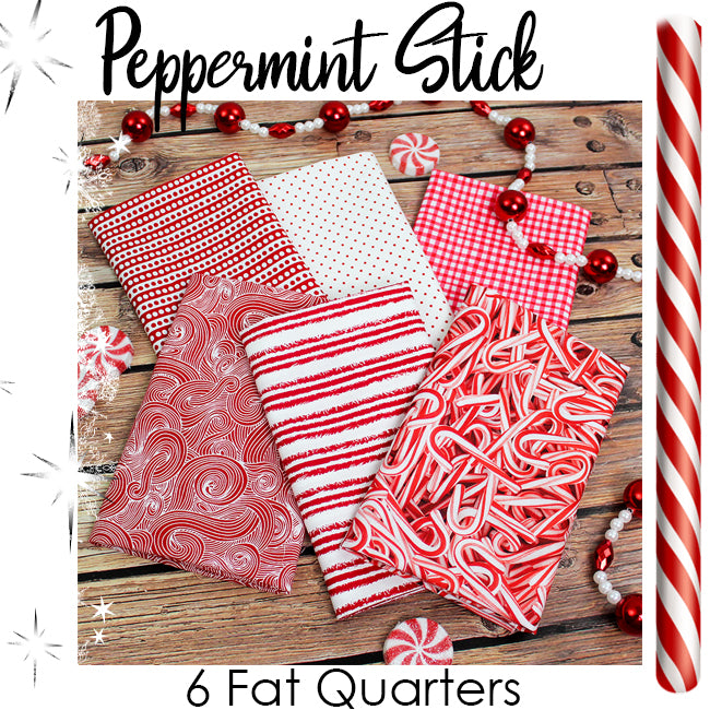 Peppermint Stick Fat Quarter Bundle from Fort Worth Fabric Studio