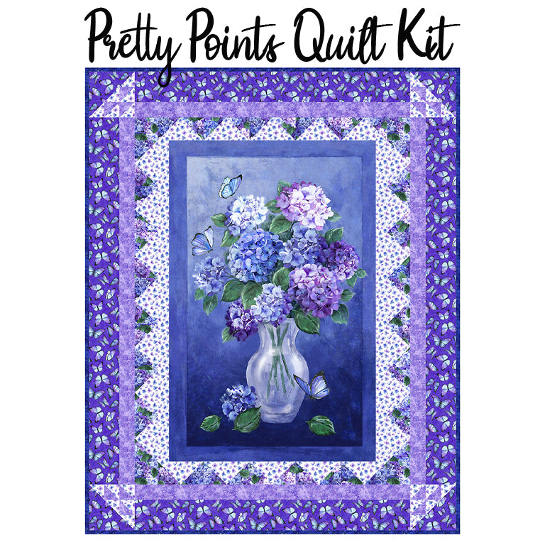 Pretty Points Quilt Kit with Rhapsody In Blue from Northcott