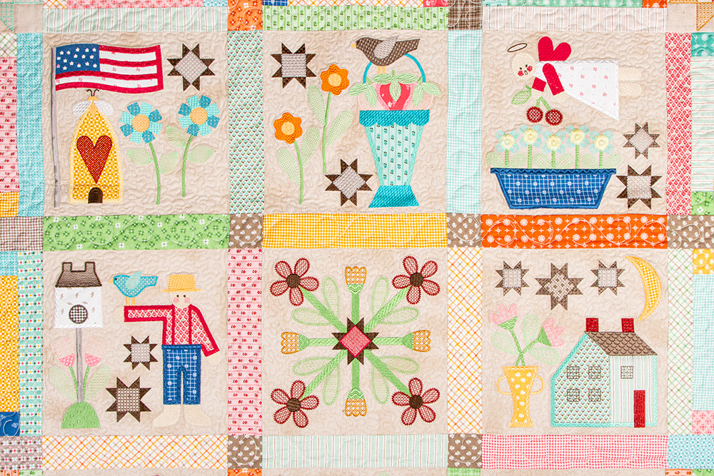 Machine Embroidery USB Prim Quilt by Lori Holt for Riley Blake