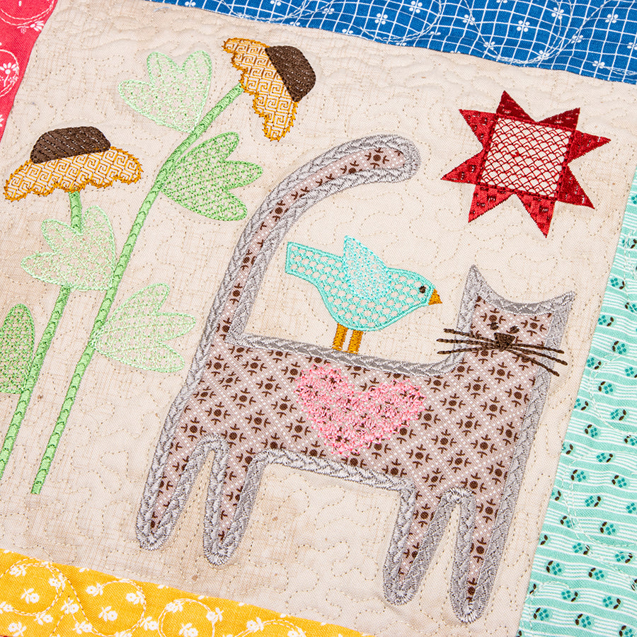 Machine Embroidery USB Prim Quilt by Lori Holt for Riley Blake