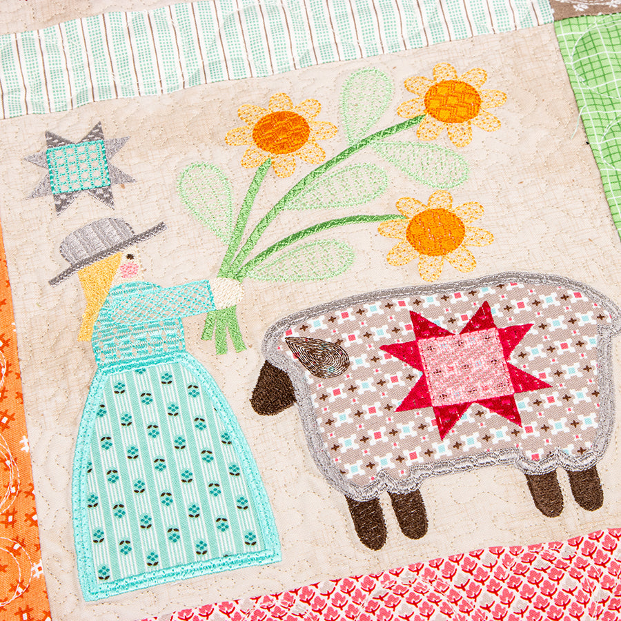 Machine Embroidery USB Prim Quilt by Lori Holt for Riley Blake