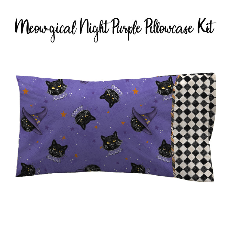 Meow-gical Night Purple Pillowcase Kit from Wilmington
