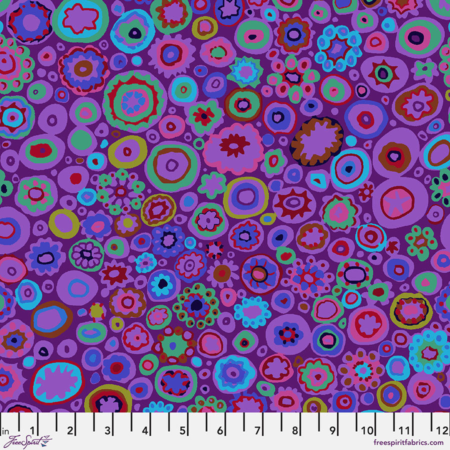 108" Wide Quilt Backing Kaffe Fassett Collective Paperweight Purple