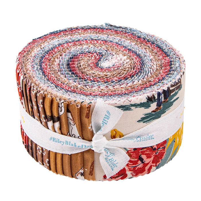 2.5 Inch Prairie Flower Jelly Roll 100% Cotton Fabric Quilting